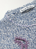 Acne Studios - Korfeo Embroidered Distressed Cotton-Blend Sweater Vest - Blue