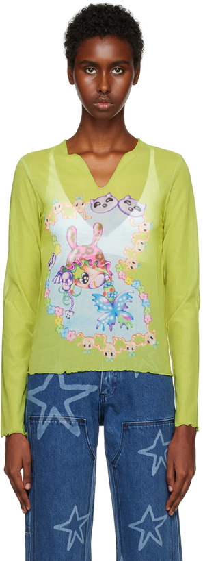 Photo: Brain Dead Green Gaspar Doll Long Sleeve T-Shirt