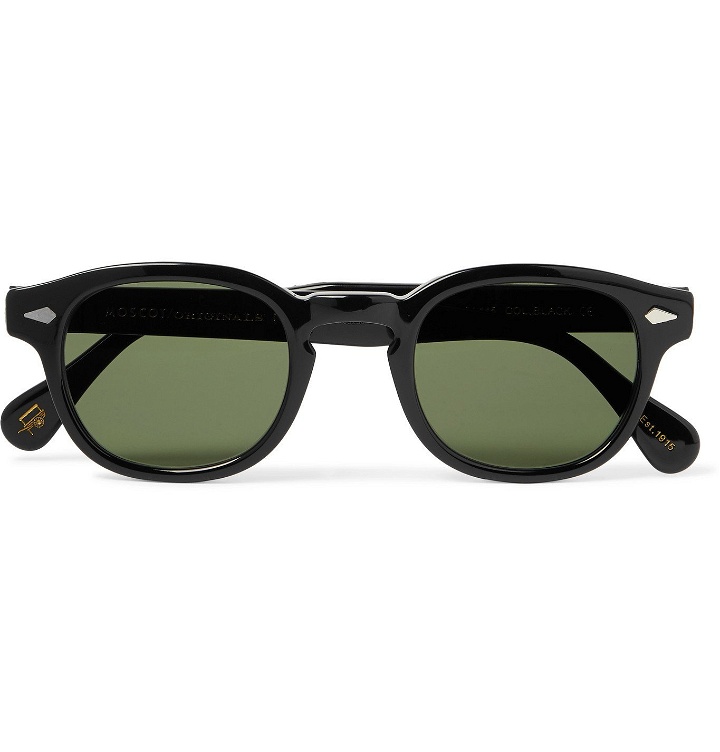 Photo: Moscot - Lemtosh Round-Frame Acetate Sunglasses - Black