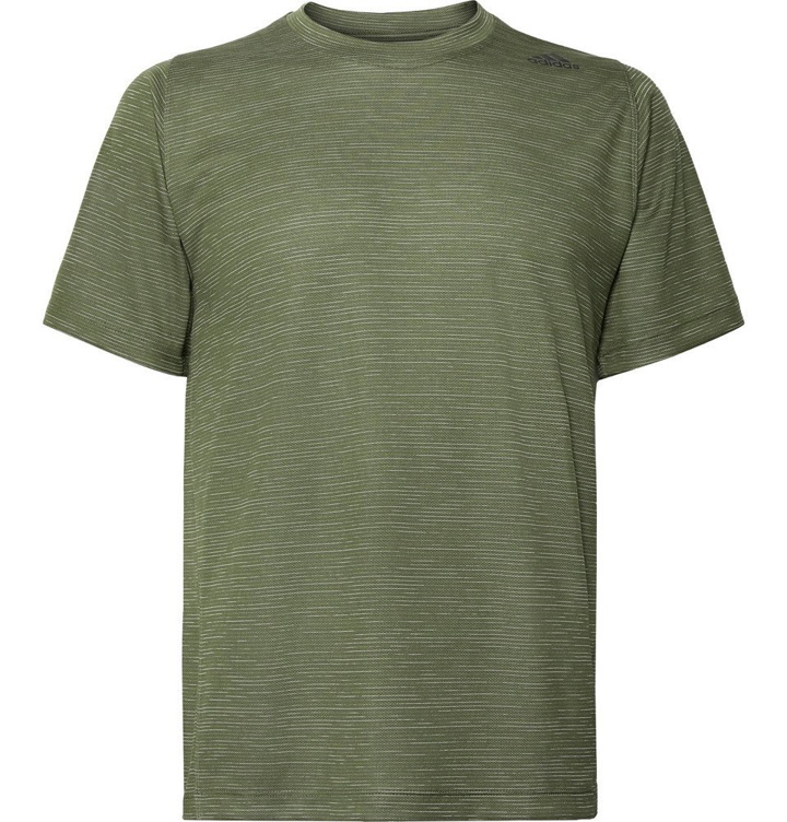 Photo: Adidas Sport - FreeLift Tech Space-Dyed Climalite T-Shirt - Army green