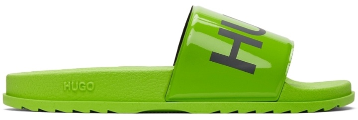 Photo: Hugo Green Plastic Match Slide Sandals