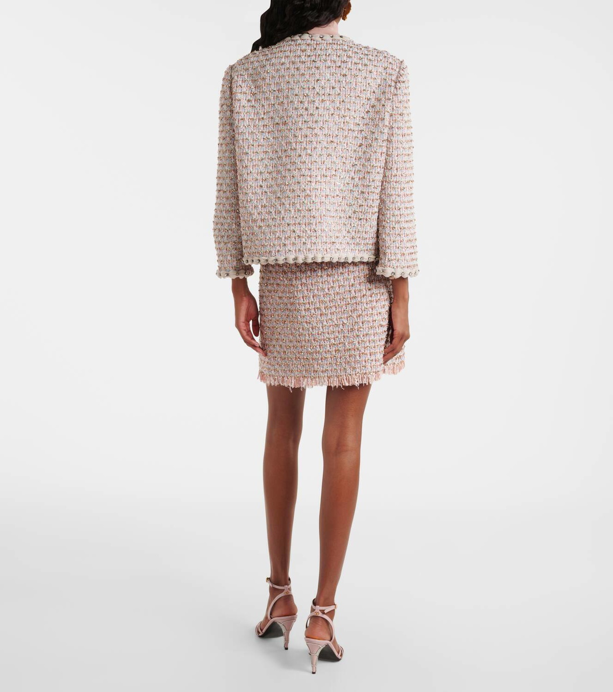 Valentino Embroidered tweed jacket