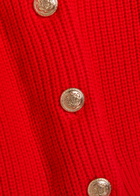 Alice + Olivia Holden Ribbed Wool-blend Cardigan Red