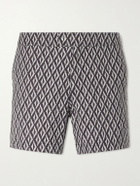 TOM FORD - Straight-Leg Short-Length Printed Swim Shorts - Black