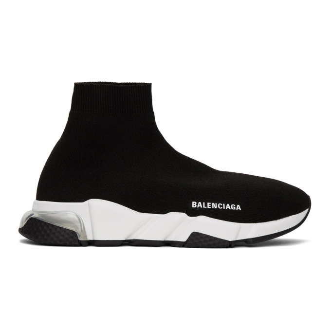 Photo: Balenciaga Black and Transparent Rubber Speed Sneakers