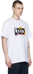 MSGM White Cotton T-Shirt