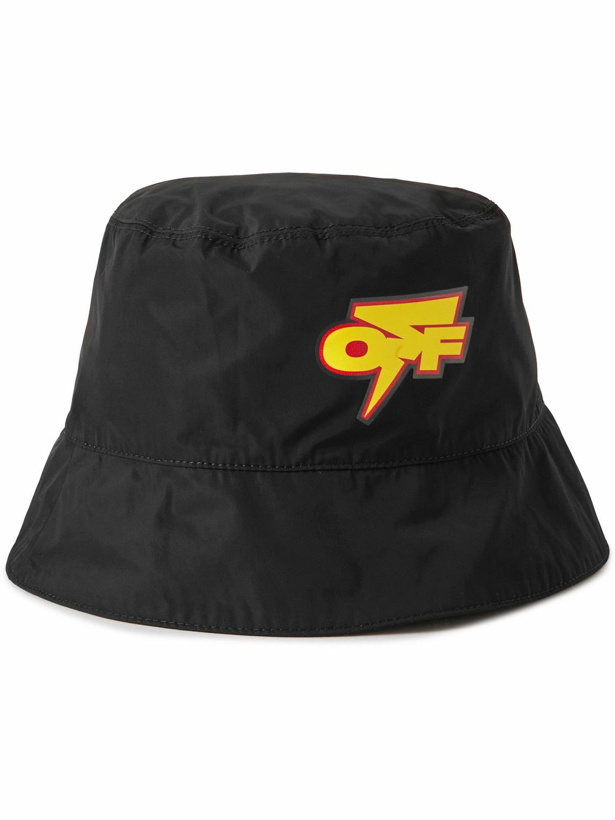 Photo: Off-White - Thunder Logo-Print Shell Bucket Hat