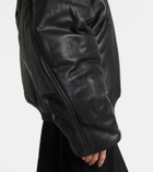 Balenciaga Leather bomber jacket