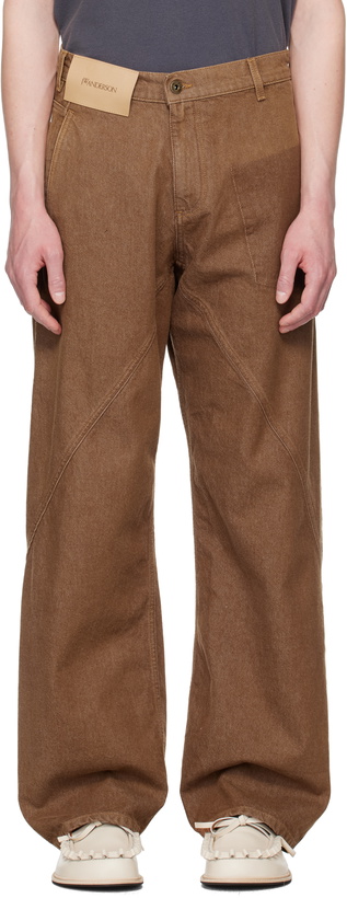 Photo: JW Anderson Brown Twisted Workwear Jeans