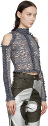 BARRAGÁN SSENSE Exclusive Gray Cutout Long Sleeve T-Shirt