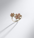 Sydney Evan 14kt gold ring with sapphires and diamonds