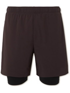 Reigning Champ - 2-in-1 Straight-Leg Dot Air Mesh Shorts - Brown