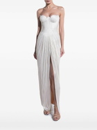 Maria Lucia Hohan White Jasleen Pleated Gown