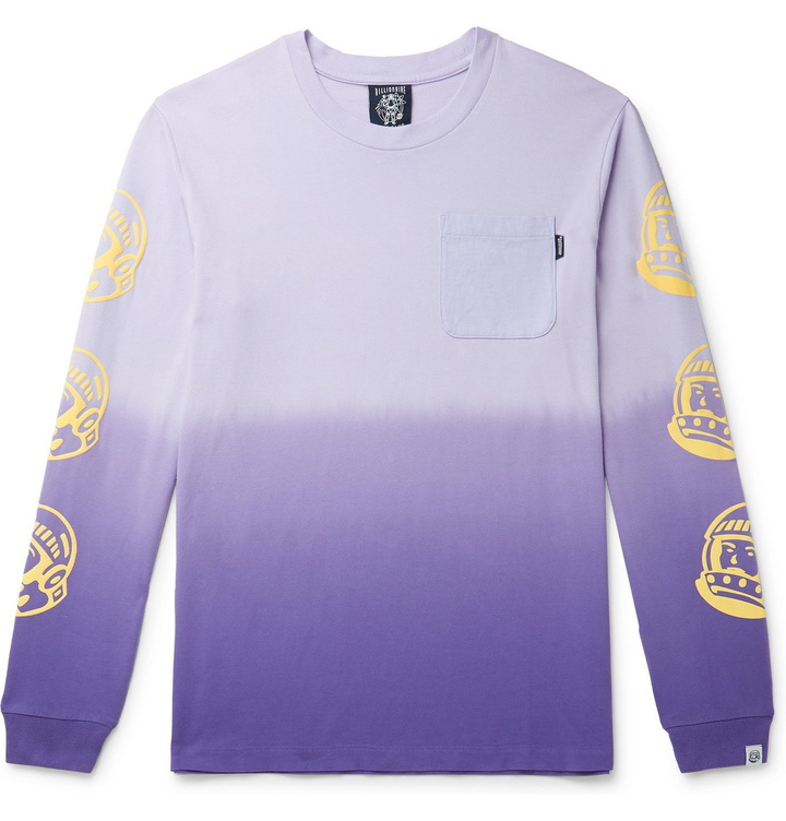 Photo: Billionaire Boys Club - Logo-Print Dégradé Cotton-Jersey T-Shirt - Purple