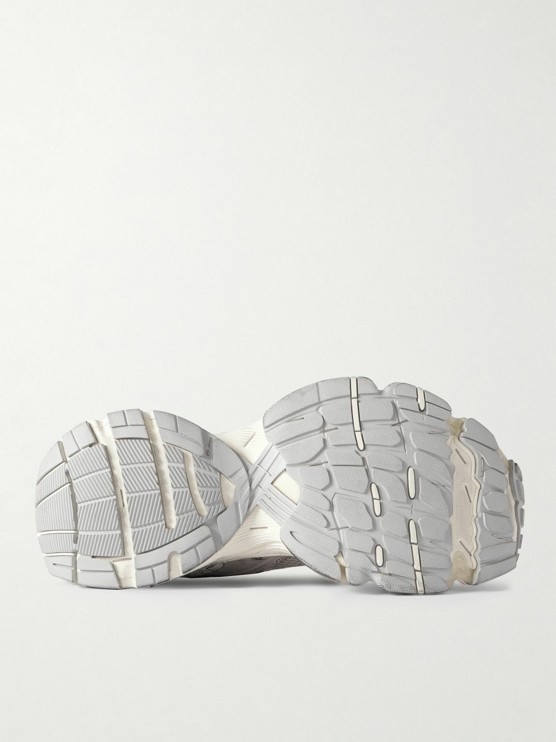Balenciaga - Stapler Distressed Mesh and Rubber Sneakers