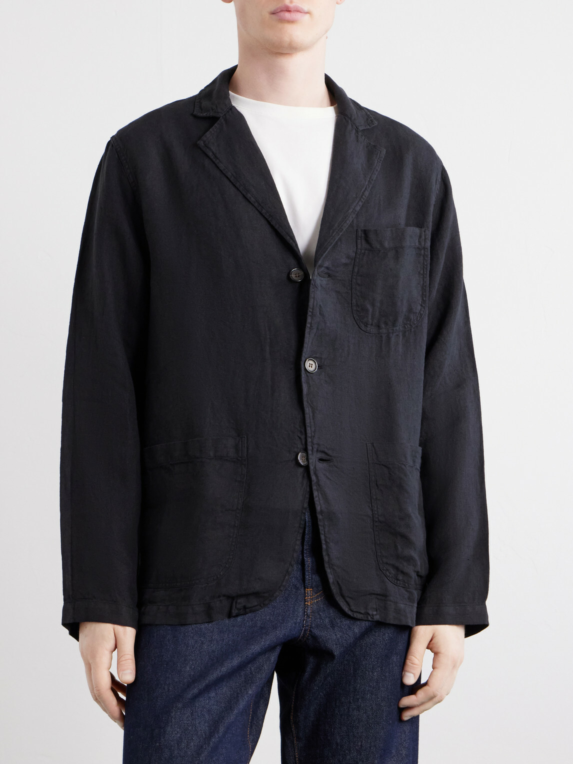 Corridor - Linen Blazer - Black