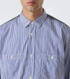 Junya Watanabe Paneled striped cotton shirt