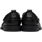 Hugo Black Stacked-Logo Bit Loafers