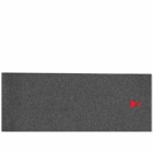 AMI Men's Small A Scarf in Grey/Red