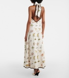 Alémais Printed halterneck midi dress