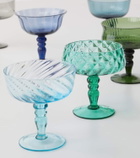 Bitossi Diseguale set of 6 champagne coupe glasses