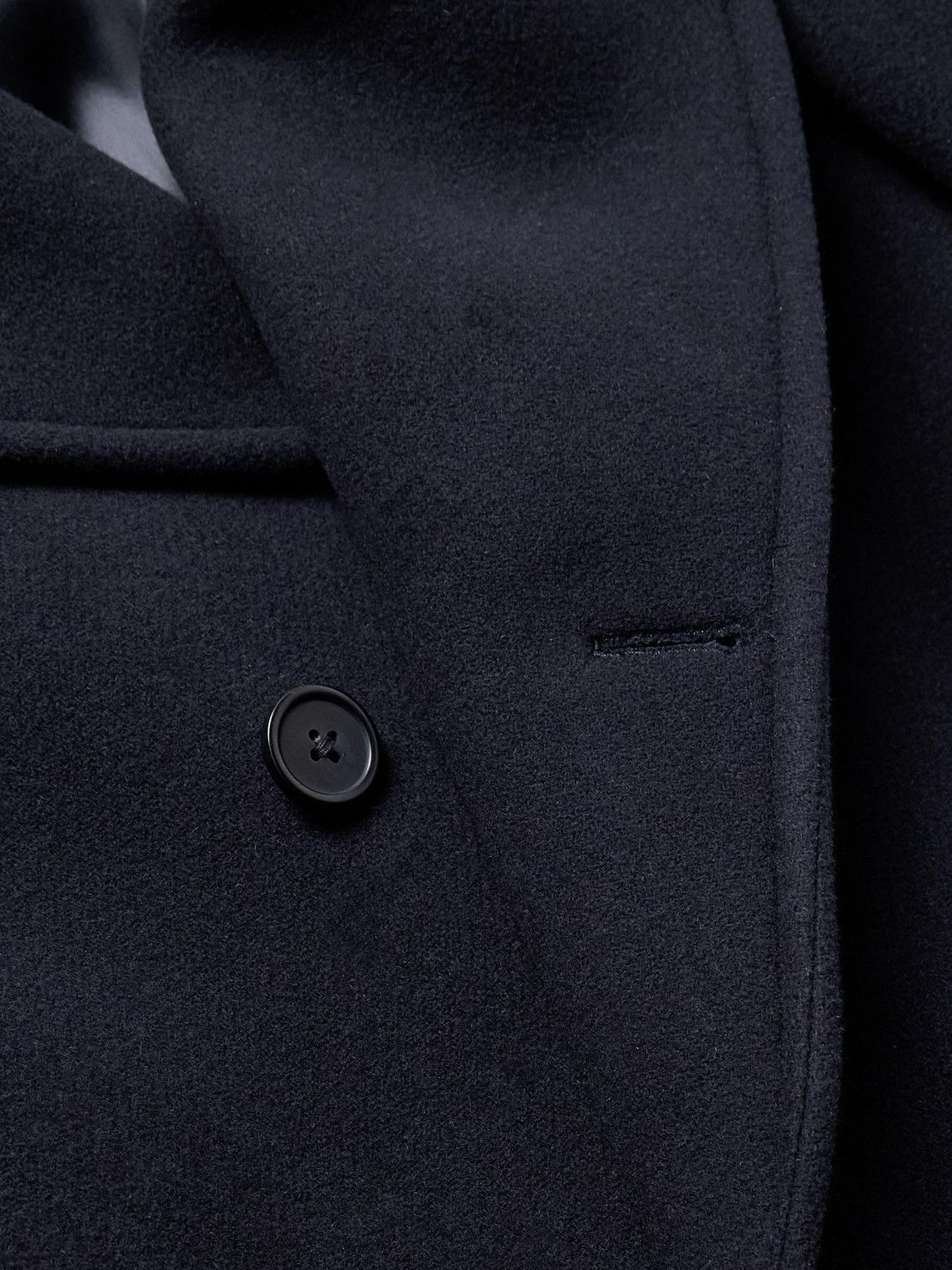 Officine Générale - Pat Double-Breasted Wool-Blend Peacoat - Blue