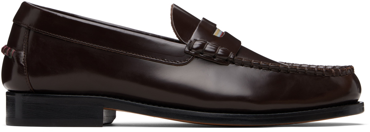 Paul Smith Brown Leather 'Lido' Loafers