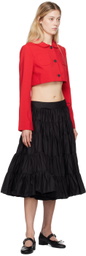 Sandy Liang Red Ennis Jacket
