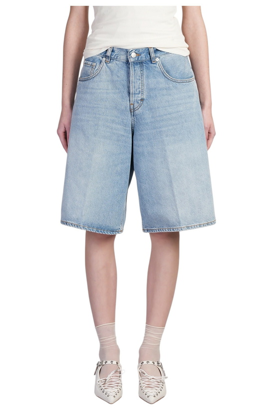 Photo: Haikure Becky Shorts In Blue Denim