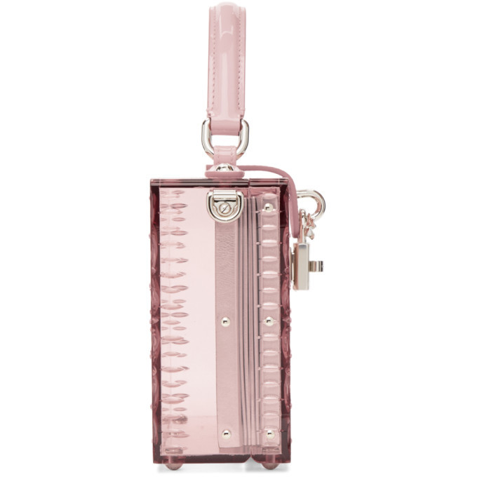 Dolce and Gabbana Pink Plexiglass Cinderella Top Handle Bag at 1stDibs