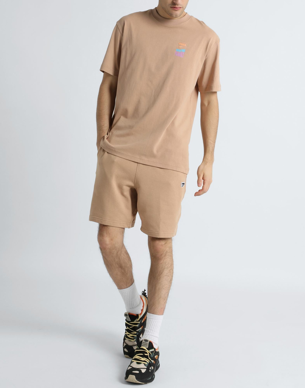 Puma Downtown Graphic Tee Mens T-shirt Light brown