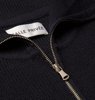 SALLE PRIVÉE - Rikard Virgin Wool Half-Zip Sweater - Blue