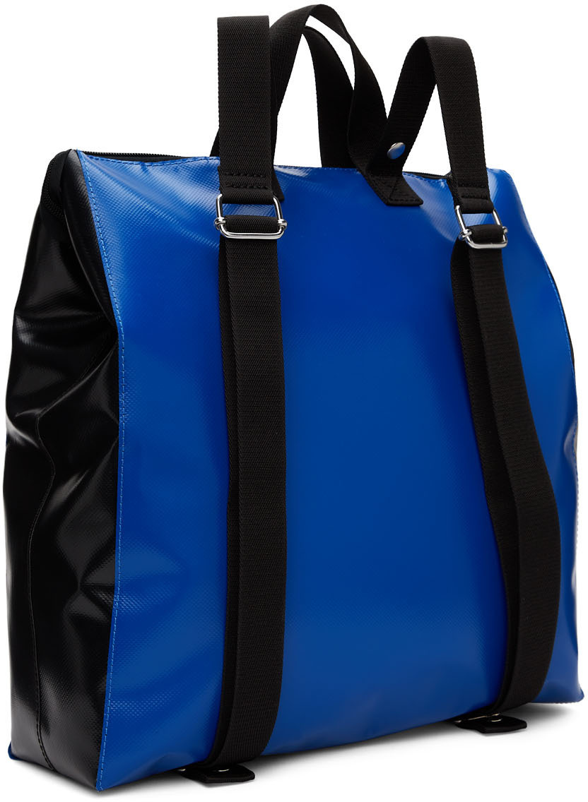 Marni Blue PVC Two-Way Tote Backpack Marni