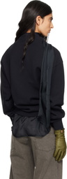 6397 Black Draped Sweatshirt