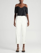 Manila Grace Womens Pants Ivory