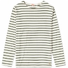Armor-Lux Men's Long Sleeve Classic Stripe T-Shirt in Natural/Orto
