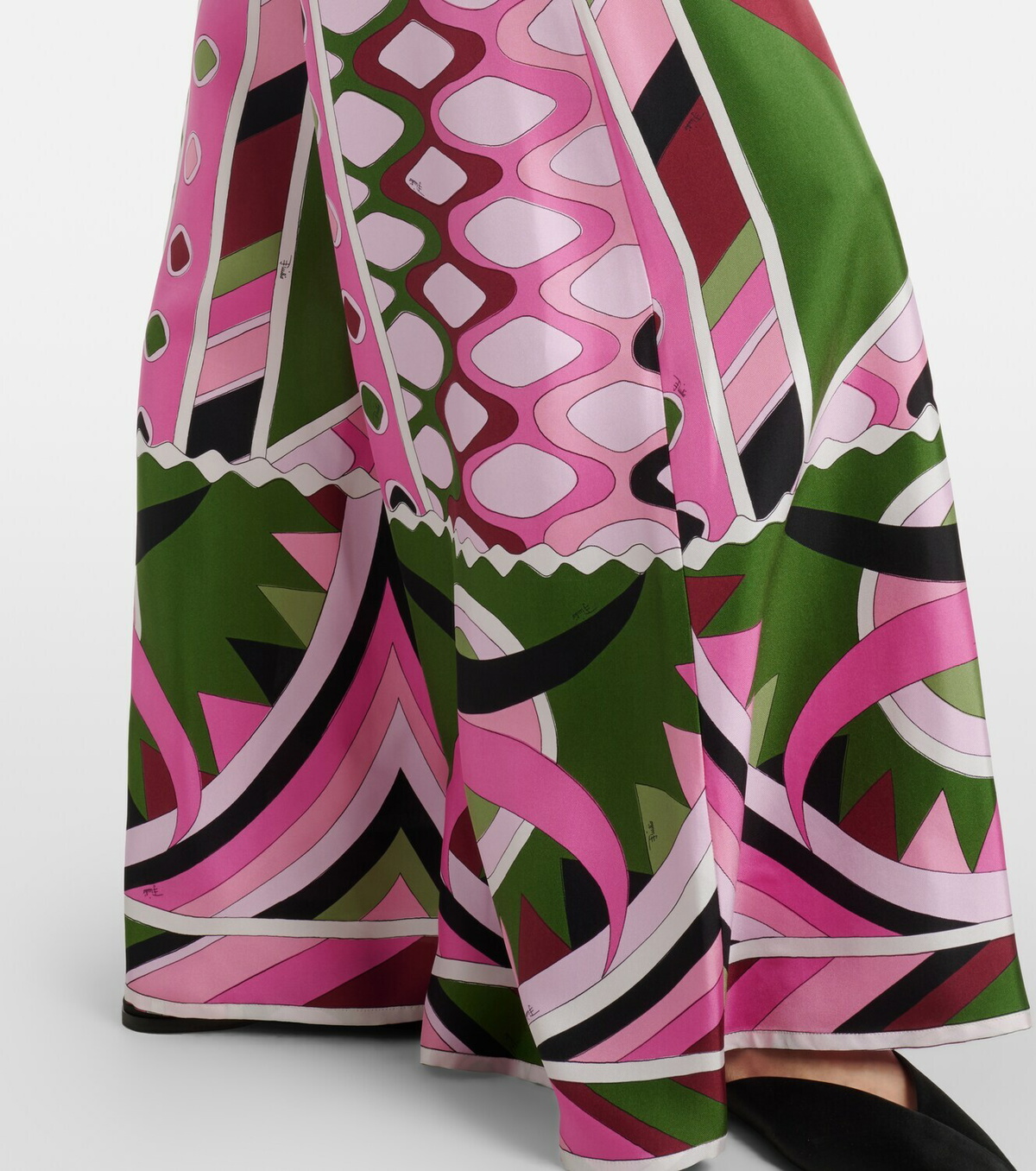 Pucci Vivara silk satin wide-leg pants