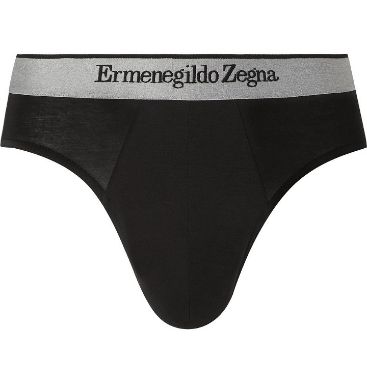 Photo: Ermenegildo Zegna - Stretch-Modal Jersey Briefs - Black