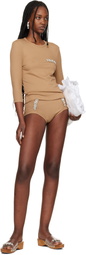 Simone Rocha Beige Embellished Underpinning T-shirt