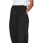 Sasquatchfabrix. Black Wool Ventilation Trousers