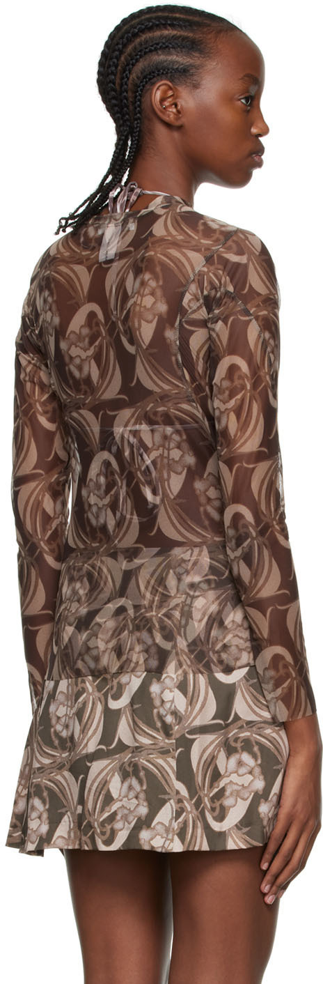 Anne Isabella Brown Recycled Polyethylene Blouse