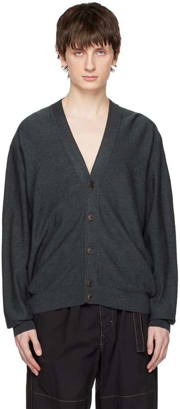 Photo: LEMAIRE Gray Twisted Cardigan