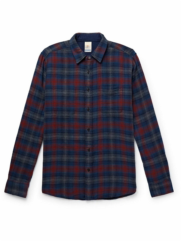 Photo: Faherty - Reversible Checked Cotton Shirt - Blue