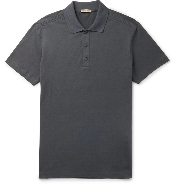 Photo: Bottega Veneta - Cotton-Jersey Polo Shirt - Men - Gray