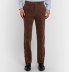 Kingsman - Brown Slim-Fit Stretch-Cotton and Cashmere-Blend Corduroy Suit Trousers - Brown