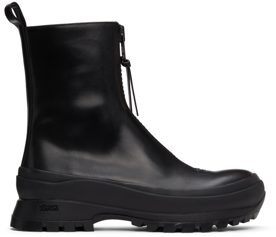 JIL SANDER サイドジップブーツ　42 Jil Sander Black Chunky Zip Boots Jil Sander