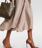 Loro Piana Belted linen midi dress