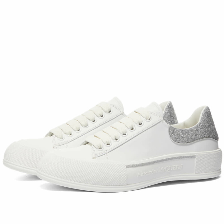 Photo: Alexander McQueen Contrast Heel Tab Plimsole Sneaker