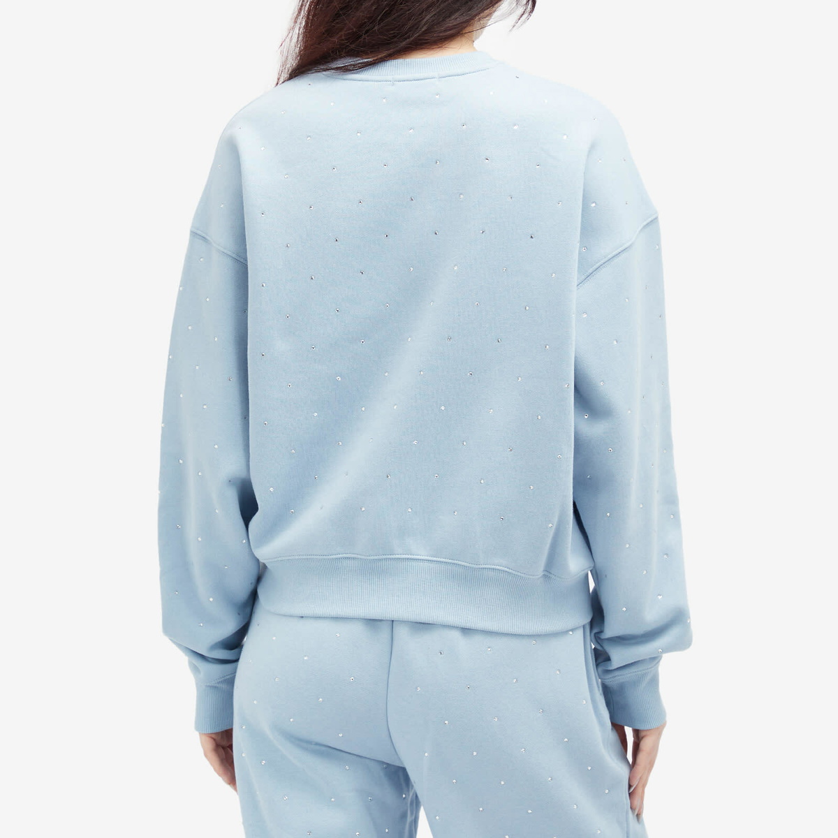 Good American Women's Crystal Crewneck Sweatshirt in Winter Sky