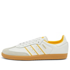 Adidas Samba OG in White/Crystal White/Crew Yellow